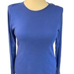 Ralph Lauren Blue Crewneck Side Buttons Long Sleeved Tee XL Cotton Size undefined Photo 4