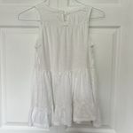 Anthropologie  Womens XSP White Flowy Tank Top Sleeveless Summer 100% Cotton Photo 1