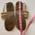 ALDO  Genuine Leather Beaded Shell Sandals | Boho Beach Summer Sandals Tan Size 9 Photo 5