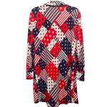 D & Co Beach Coverup Dress Patriotic Nautical USA Boat Size Large Pink Photo 2