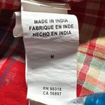 Lucky Brand  Plaid Button Down Shirt Long‎ Sleeve Casual Red Size M Photo 3