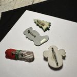 Lot Of 4 Holiday Brooch Pins Bear, Santa Claus, Christmas Tree & Snowman Photo 9