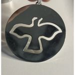 Tiffany & Co. Vintage Round Sterling Silver 925 Dove Pendant Lightweight RARE Photo 1