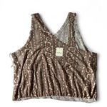 Free People NWT  We The Free Brown Paisley Tank Top Sleeveless Blouse Large Photo 0