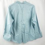 Casual Corner Vintage Pastel Blue Embossed Floral Button Photo 9