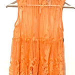 Arizona Jeans Arizona sheer Lace orange tank NWT Medium Photo 0