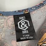 Agnes & Dora Floral Scoop Neck Short Sleeve Sway Midi Shift Dress Size XL FLAW Photo 6