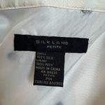 Silkland Blouse Women Petite Medium PM White Black Polka Dot 100% Silk Button Up Size undefined Photo 7