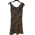 Reformation  Kristine Asymmetric Off Shoulder Leopard Print Mini Dress Size 4 Photo 5