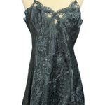 Victoria's Secret Vintage Victoria’s Secret Gold Label Emerald Green Jacquard Lace Slip Dress Sz L Photo 0