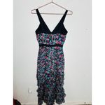 SALONI Multicolored Floral 100% Silk Sleeveless Jewel Rosette Lana Dress sz US 2 Photo 2
