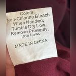 ABYOXI Burgundy Pom‎ Pom Swiss Dot Babydoll Mini Dress Long Sleeve Medium Red Photo 6