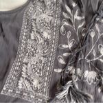 Lucky Brand  Charcoal Embroidered Blouse Photo 9