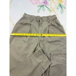 L.L.Bean Vintage Womens Size 14 High Waist Pleated Tapered Leg Jeans Khaki Photo 5