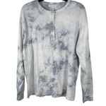 Lacausa Lolo Henley Blue Tie Dye Long Sleeve Shirt Organic Cotton Small NEW Photo 6