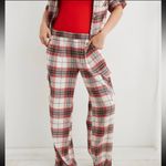 Aerie Plaid Christmas Flannel Cargo Skater Pants & Scrunchie Set - XL SHORT Photo 8