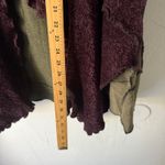 Tolle Amine Women's Asymmetrical Knit Vest Duster Patchwork Boho Art to Wear Green Size XL Photo 9