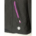 Blanc Noir Zip Front Hooded Active Utility Jacket Windbreaker Black Size Medium Photo 6