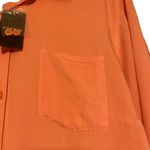 Torrid  Pink/Salmon/Peach Long Sleeve L Button Down Shirt NWT Size 1X 14-16 Photo 4