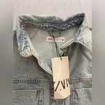 ZARA NWT Womens Denim Mini Dress Size Large Photo 11