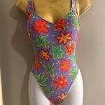 Red and Purple One Piece Swimsuit with Cover up Skirt Size M Photo 1