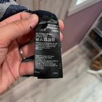 Karen Millen  Blue Stripe Studded Tee Womens Size 8 Mixed Media Linen Photo 2