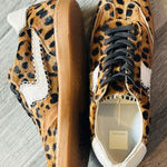 Dolce Vita Notice Stitch Genuine Calf Hair Sneakers Dark Leopard, NWOT Brown Size 12 Photo 0