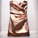 ZARA NWT  METTALIC GOLD JUMPSUIT MEDIUM BLOGGERS FAVE Photo 9