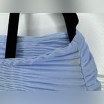 ZARA  Elegant Blue and Black Grecian Crinkle Flowing Pleated Midi Dress Photo 6