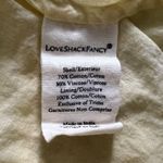 Love Shack Fancy  Darryl Lace Trim Pale Yellow Flutter Sleeve Ruffle Mini Dress Photo 7