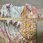 Anthropologie R71990T Floral Print Wrap Blouse Long Sleeve Rayon Size Medium Photo 2