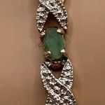 Sterling Silver DBJ  925 Diamond Accent Peridot
XO Tennis Bracelet Photo 0