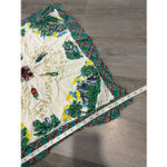 Vtg Scotland Souvenir Scarf Landmarks Villages Cities Countryside Rayon Silk Blue Photo 3