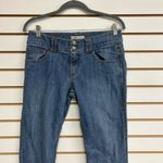 CAbi  Style 347 straight leg, 2 button/zip, blue 5-pocket, women's jeans size 6 Photo 4
