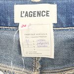 L'Agence L’AGENCE Dean Mid Rise Slim Straight Five Pockets Blue Denim Jeans, Size 24 Photo 2