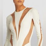 MUGLER White & Beige Illusion Minidress, Size Italy 46, US 10, $990 Photo 4