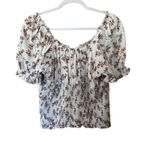 No Boundaries Baby Doll Top Crop Puff Sleeve Floral Y2K Smocking Milk Maid XXL  Photo 6