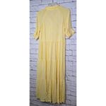 A loves A  Pinstripe Print Collar 3/4 Cuff Sleeve Tiered Midi Shirt Dress XS. Photo 3