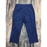 Talbots Women's Curvy Fit Polka Dot Crop Pants Size 12 Navy Pink Photo 4
