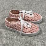 Kate Spade Shoes Womens 6.5 Serve Crochet Sneakers Platform Pink Chunky Photo 4
