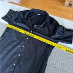 Old Navy Black Cotton Short Sleeve Button Down Shirt Dress French Style Medium Photo 8