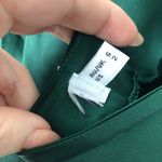 Petal and Pup Cyprus Green Satin Midi Asymmetrical Hem Dress 2 Photo 10