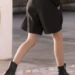 ZARA High Waist Bermuda PINSTRIPE SHORTS ZW COLLECTION Black Size XS NEW Photo 8