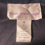 Susan Graver Vintage Style Medium Blue Embroidered Shirt Jacket Made Hong Kong Photo 4