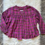 We The Free buttoned plaid blouse Photo 0