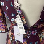 WAYF  wine floral mini dress. NWT. Size Small.  Wedding. Party. Cocktail. Photo 3