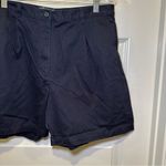 Ralph Lauren Lauren  Navy Blue Cotton Midi Shorts size 14 Photo 5