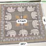 New Traditional Bandana With Elephants Design Pocket Square Cover Up Brown Photo 4