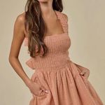 Endless Blu Cross Strap Back Bow Detail Dress Photo 0