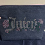 Juicy Couture  Denim  Cosmetic Bag with rhinestone Photo 0